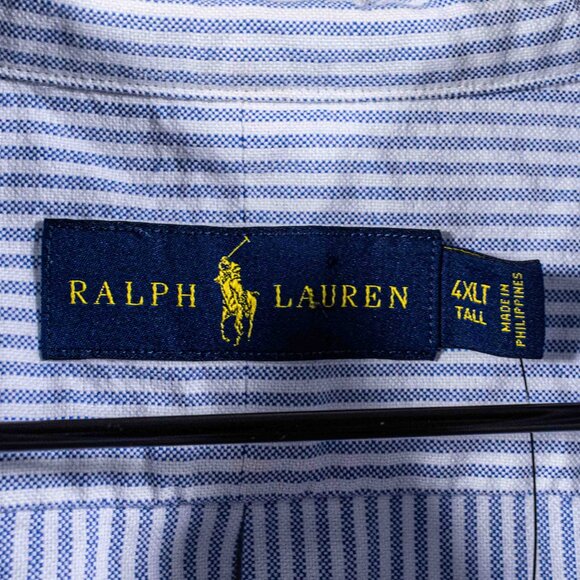 Polo Ralph Lauren Pony Striped Oxford Button Down Shirt 4XLT Preppy Classic - Picture 6 of 7